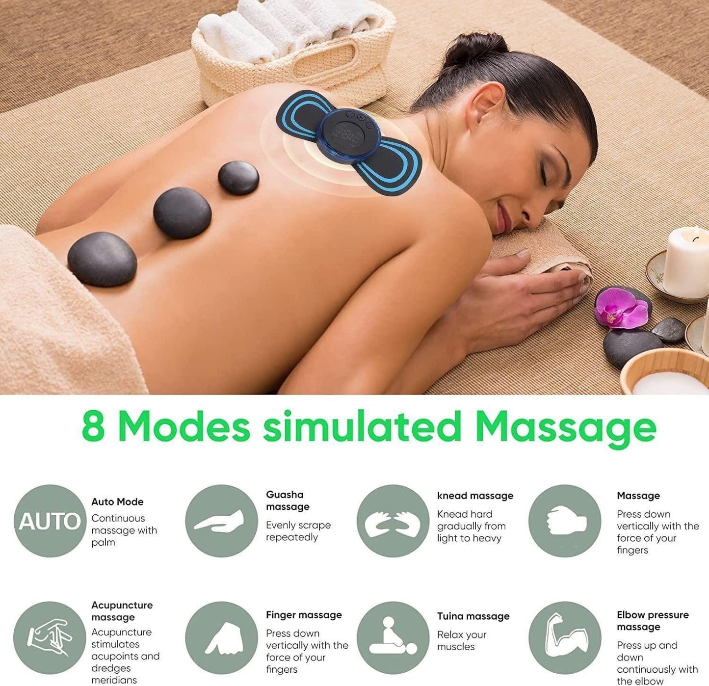 Mini Massager: Ultra-Compact 8-Mode, 19-Level Rechargeable for Instant Pain Relief