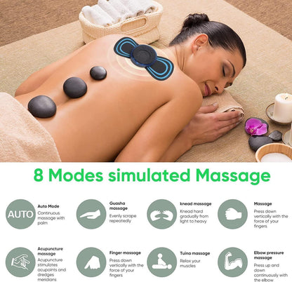 Mini Massager: Ultra-Compact 8-Mode, 19-Level Rechargeable for Instant Pain Relief