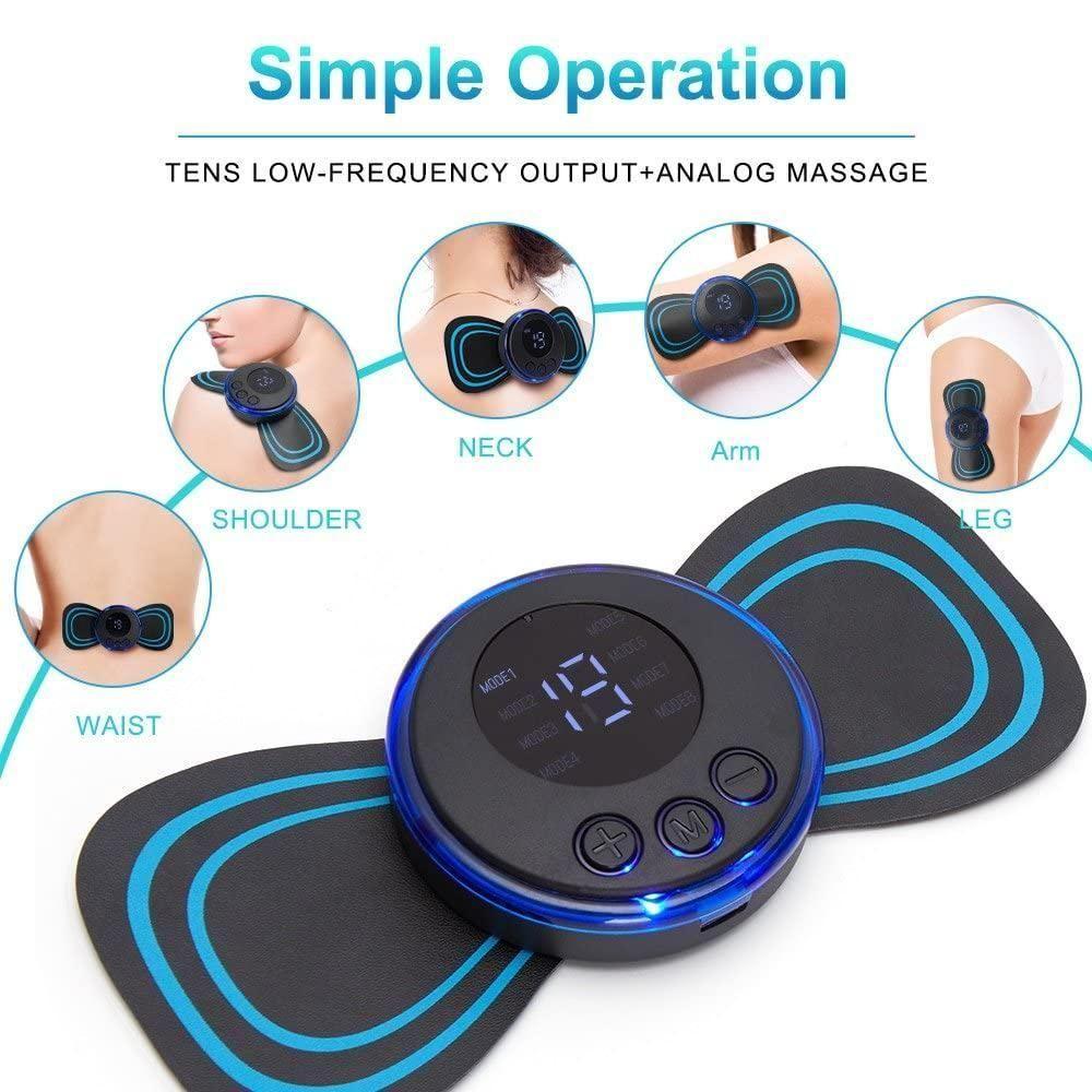 Mini Massager: Ultra-Compact 8-Mode, 19-Level Rechargeable for Instant Pain Relief